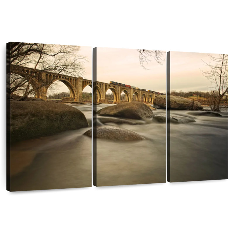 Rorry Train Over James River, 14" H x 23" W