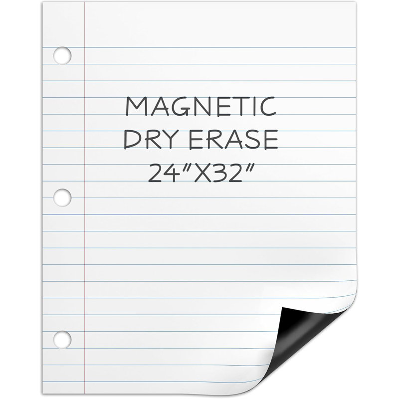 Scribbledo 24” X 30” Giant Magnetic Notebook Paper For Classroom Elementary Classroom Must Haves For Teachers Elementary Dry Erase Magnetic Lined Paper For Whiteboard Notes Lists And Handwriting