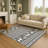 Premium Machine Washable Dockside AMF1820 Reindeers and Snowflakes Rug-1398832064