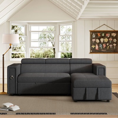 Gueda Upholstered L-Shaped Sectional Right Hand Facing