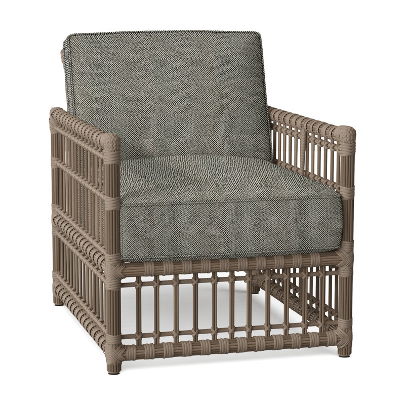 Newport Arm Chair with Cushions, No Welt, Intermix Bark, Newport #66 Burlap