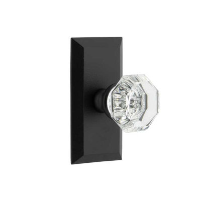Ageless Iron Vale Short Plate Privacy with Krystall Knob