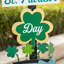 42"H Lighted St. Patrick's Wooden Shamrocks Porch Decor