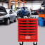 6 tiroirs, chariot à outils, roues, entrepôt de garage, acier, comptoir en acier lisse, verrouillage universel, rangement pour clés de protection - glissières de tiroir à roulement, 4 poignées à tirer, mouvement facile-1513924536