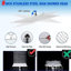 8''Black High Pressure Rainfall Shower Head Combo with 3 Settings Handheld Spray-125199301