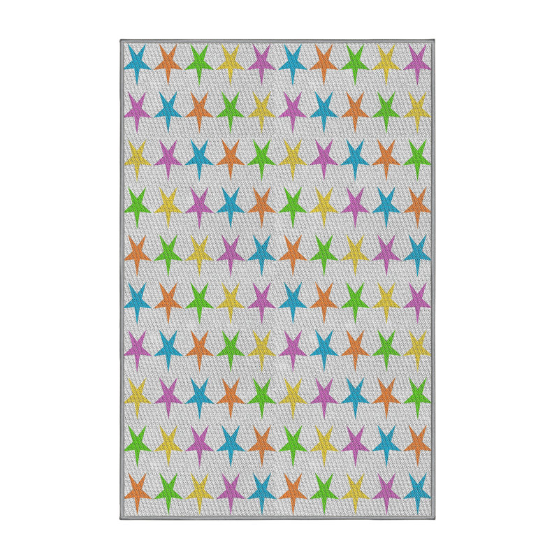Tapis à motifs vert/bleu/mauve zone mauve, Rectangle 2 pi x 4 pi