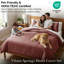 Housse de couette Vilano de Southshore Fine Linens, grande taille, en microfibre 110 g/m², fermeture éclair invisible et 4 attaches aux coins, 2 taies d'oreiller, couleur Marsala, taille grand/grand-1329401306-1329401323