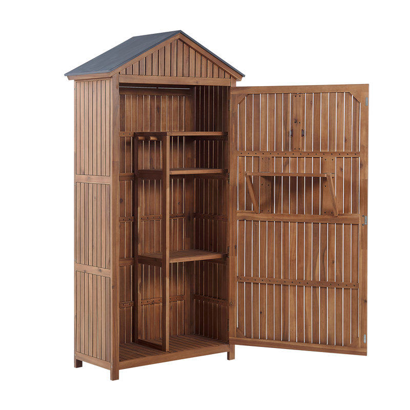 Savoca 3 ft. W x 1 ft. D Solid Wood Tool Shead