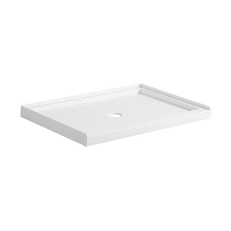48" x 34" Rectangular Shower Base with Single Threshold and Center Drain