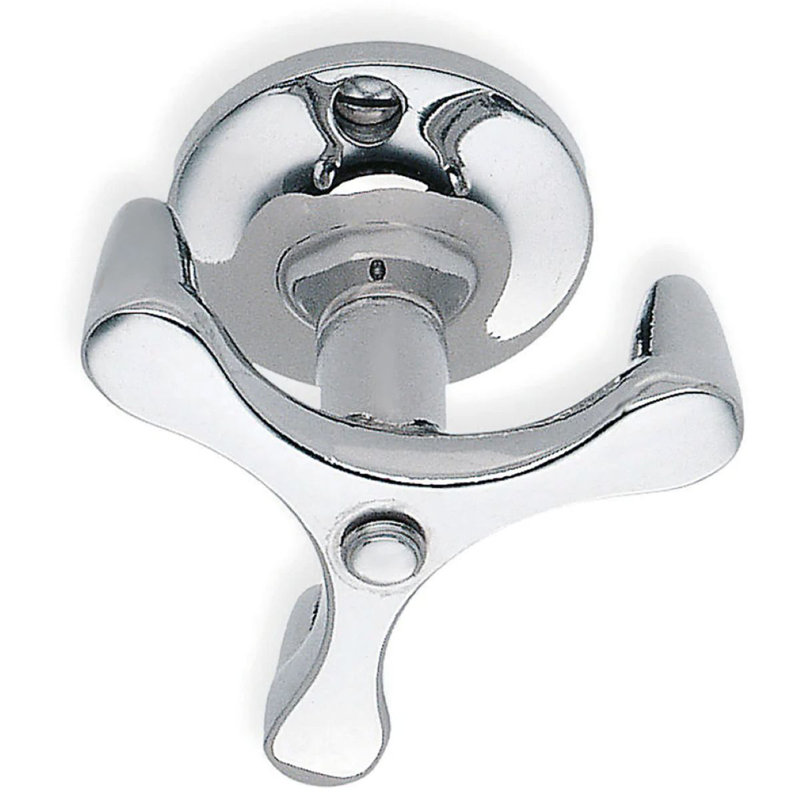 Undermount triple spinning hook , Polished Chrome