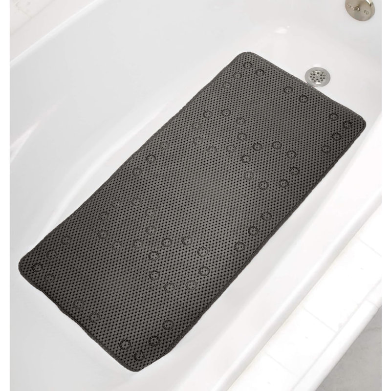 Aalasia Foam Non-Slip Shower Mat, Dark Gray