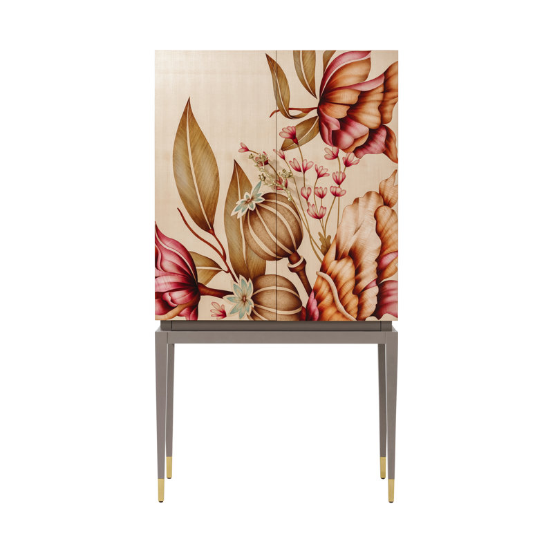 Bouquet Solid Wood Bar Cabinet