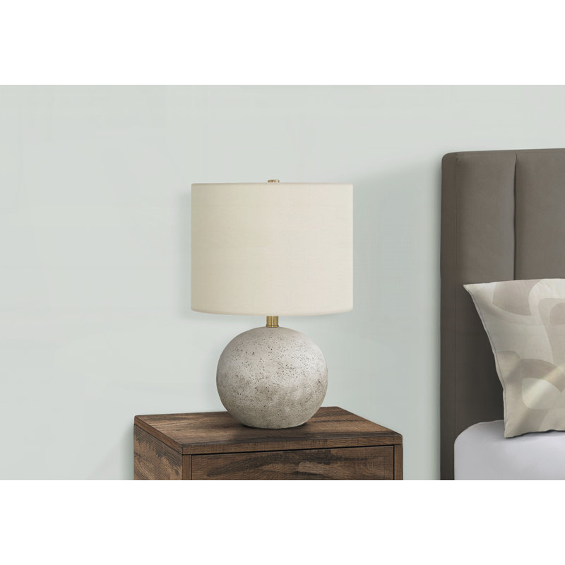Modern Table Lamp, Ivory/Cream, Gray