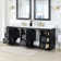 Gazsi 84" Free Standing Double Bathroom Vanity with Engineered Stone Top