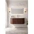 Ensemble de meuble-lavabo mural moderne et miroir à DEL