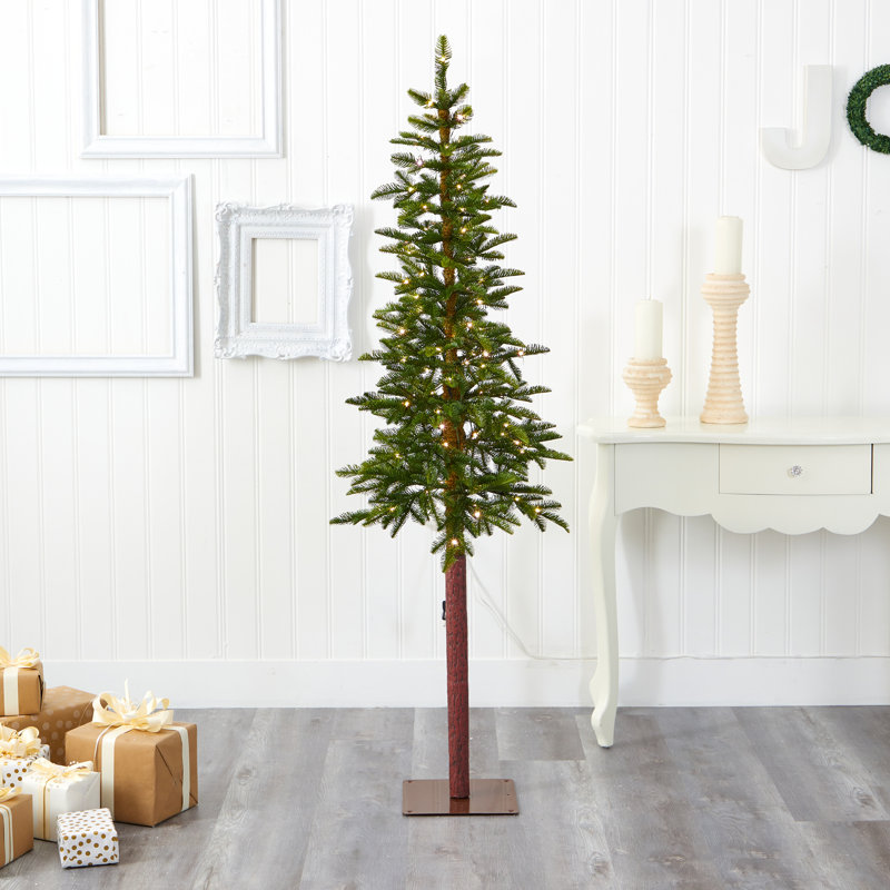Lighted Artificial Christmas Tree, 6' H