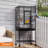 Large Bird Cage with Stand and Storage Shelf, Rolling Parrot Cage with Locking Wheels, Wrought Iron Bird Cage for Parakeets, Parrots, Conures, Lovebirds and Cockatiels-215291049