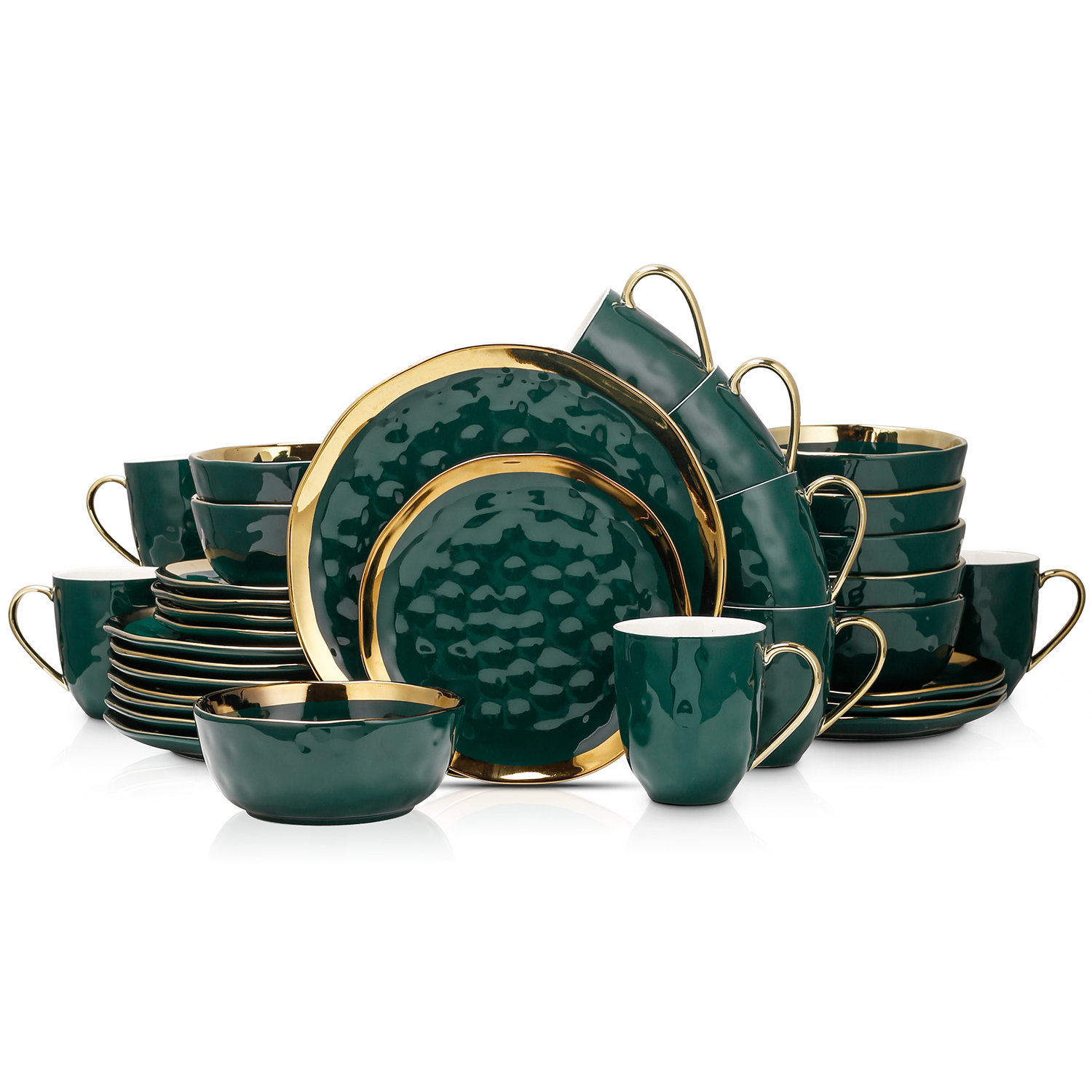 Stone Lain Florian 32-Piece Dinnerware Set Porcelain & Reviews | Wayfair