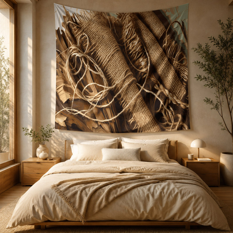 Tapisserie murale «Thanksgiving Burlap», 51 po x 60 po