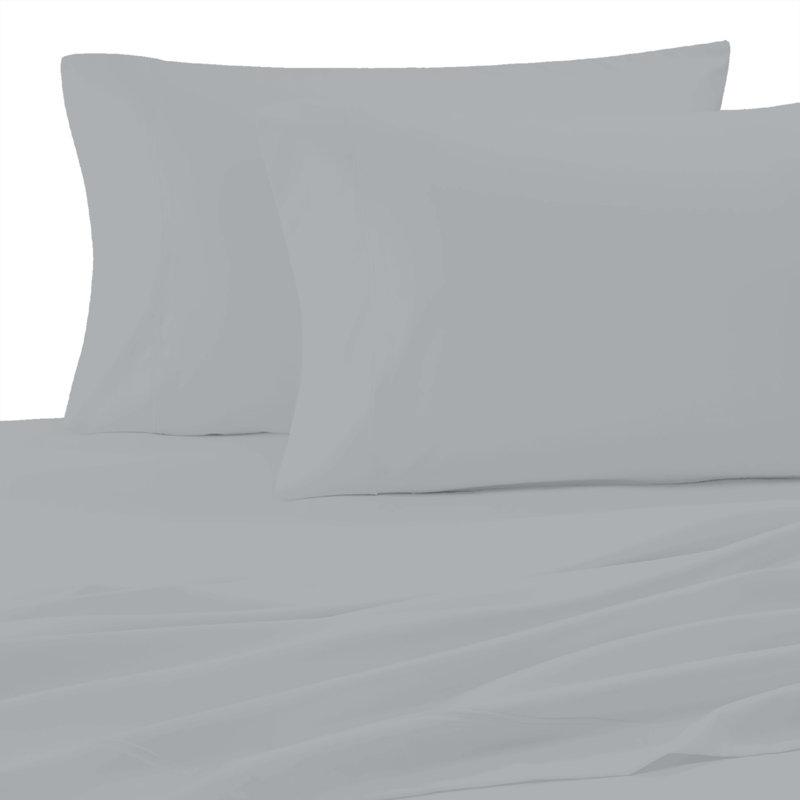 Taies d'oreiller 100% coton ultralégères, Simple, Gris clair