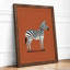 Zebra in Profile Modern - Framed Print-580995659-580995700