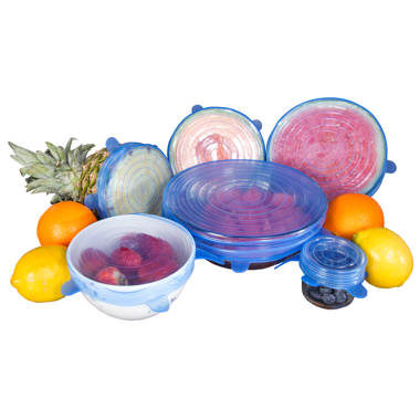 14-24cm Silicone Suction Lids Fruit Food Bowl Cover Silicone Pot Lid -  Microwave Cooking Rubber Pan Cover