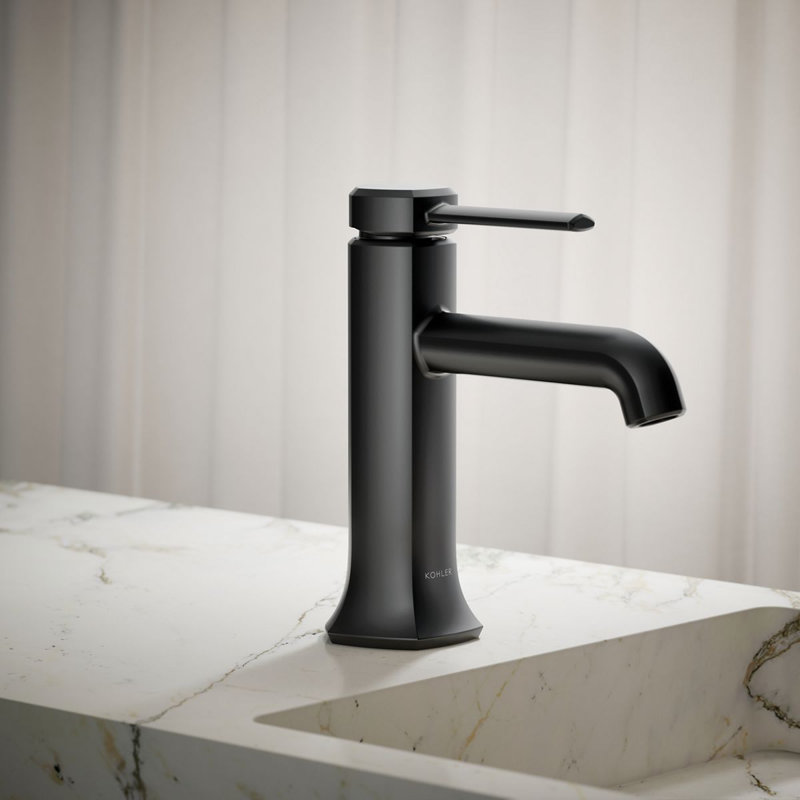 Occasion Single Hole Bathroom Faucet, Matte Black