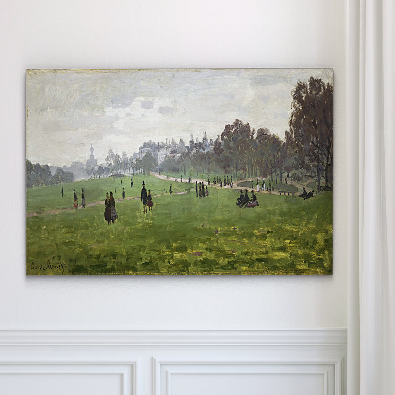 « green park on london », reproduction d’impression, H 32 po x l 48 po x P 1,5 po, Toile tendue, Pas de tapis