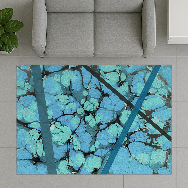 Geometric Area Rug, Runner 70 x 140 cm