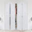 Porte double à 2 panneaux en cottagestyle de 3/4 po d'épaisseur 46 po x 80 po. Porte pliante en vinyle avec noyau blanc et ensemble de quincaillerie (largeur totale 92 po, hauteur 80 po)