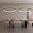 Stockham 1-Light Unique Geometric LED Pendant Circle Ring Chandelier Remote Dimmable-626403762-626403760
