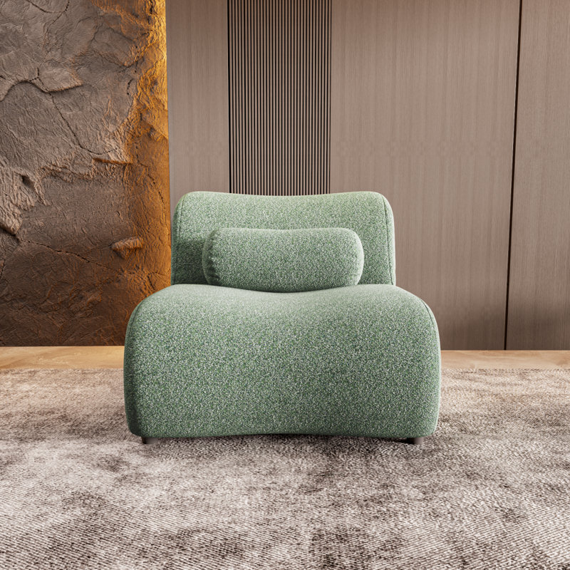 Canapé de salon modulaire en chenille Boneless, Vert