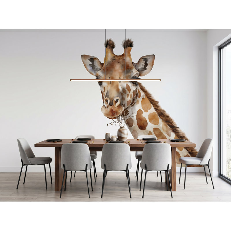Panneau girafe L 8,33 pi x l 100 po, l 125 po x H 125 po, L 125 po x H 125 po, Vinyle peler et coller