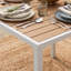 Table de salle à manger de patio en acier
