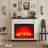 Electric Fireplace with 23 Inch Mantel, Farmhouse Electric Fireplaces TV Stand-784488026