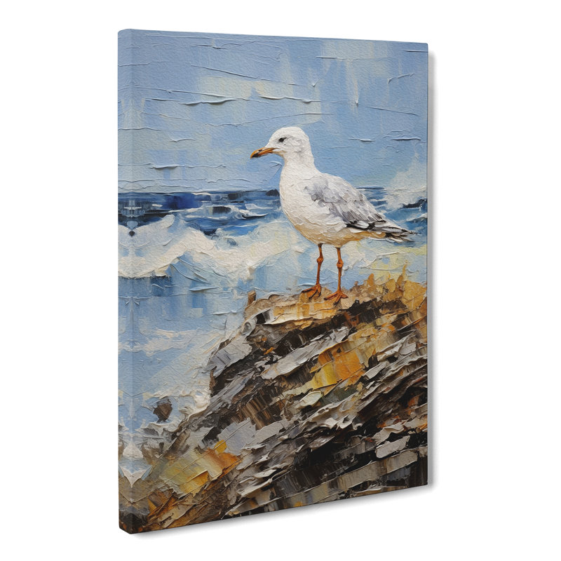 Seagull Impressionism No.2 - Print, 60cm H x 40cm W x 3cm D