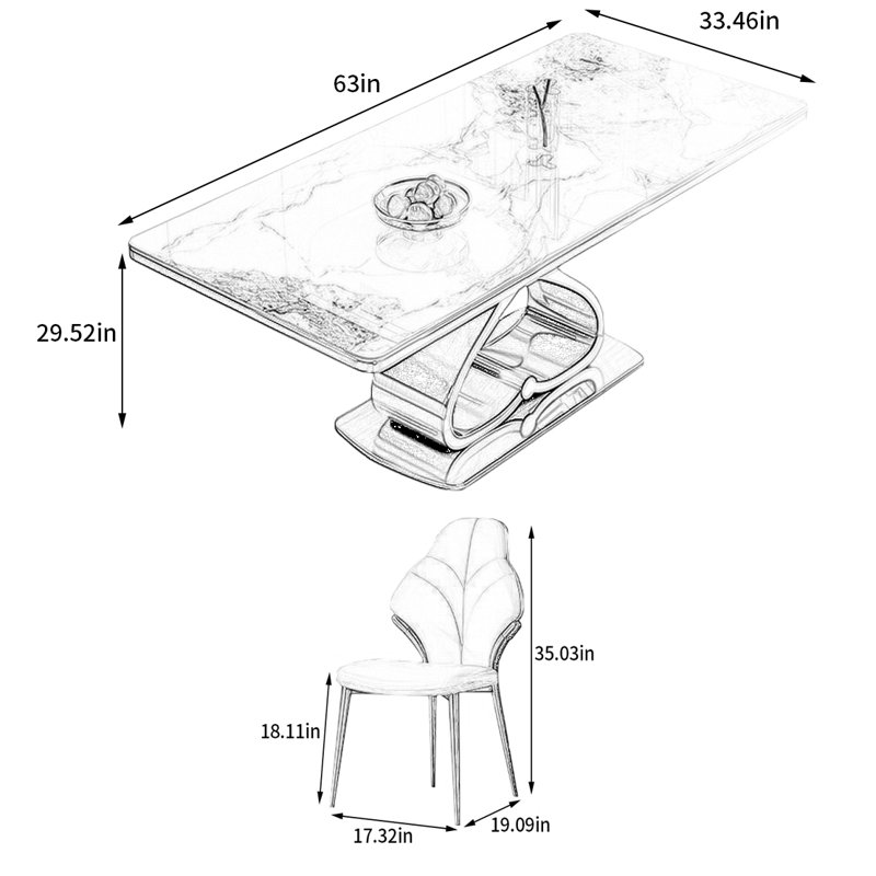 Combinaison de table et de chaise Rock Rock, 7