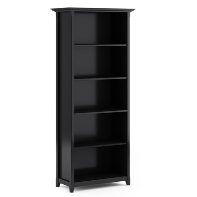 Amherst Solid Wood Transitional 5 Shelf Bookcase