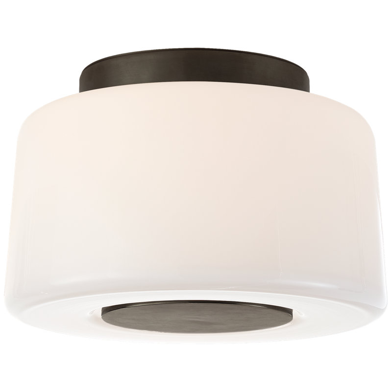 Barbara Barry Acme Flush Mount, Bronze, E26/Keyless, 7" H x 16.25" W x 16.25" D