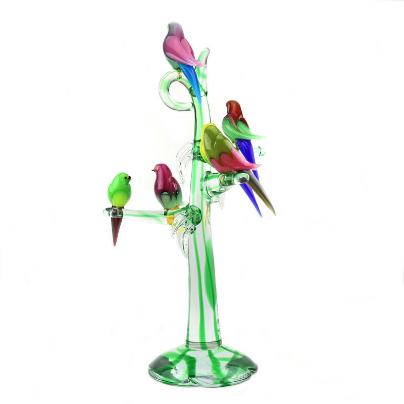 Murano Glass Tree with 6 Birds