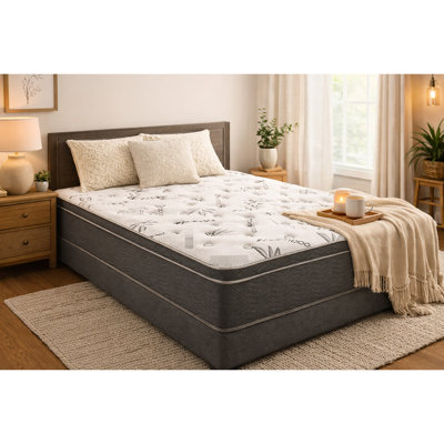 Très grand matelas de 10 pouces avec housse pour favoriser la circulation de l'air et ressorts enveloppés pour une convivialité réglable, matelas d'une largeur de 76 pouces, mouvement du corps isolé, profondeur de 80 pouces, hauteur