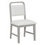 Ensemble de salle à manger rétro 5 pièces avec table ronde à motif de grain de bois et 4 chaises rembourrées-2064664670