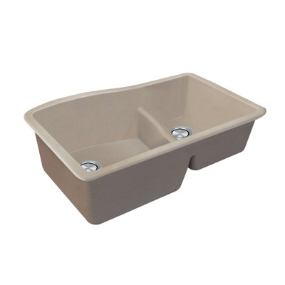 Aversa 33'' L Double Bowl Granite Kitchen Sink