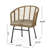 Outdoor Chair With Sleek Design, Water- Cushions, 22.77W X 23.16D 30.23H, Assembly Required, Brown & Beige Modern For Garden, 30.23H 22.77W, +