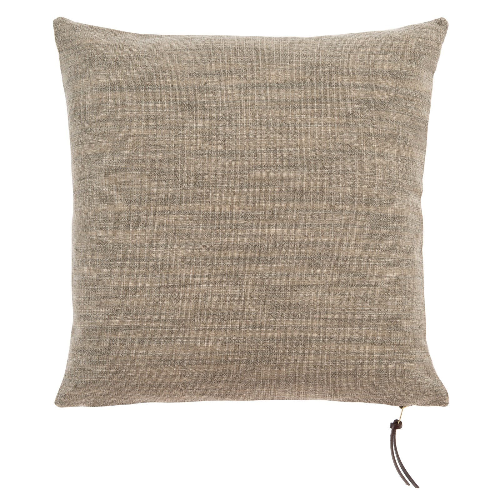 Cale 18" x 18" Cotton Throw Pillow, Brown