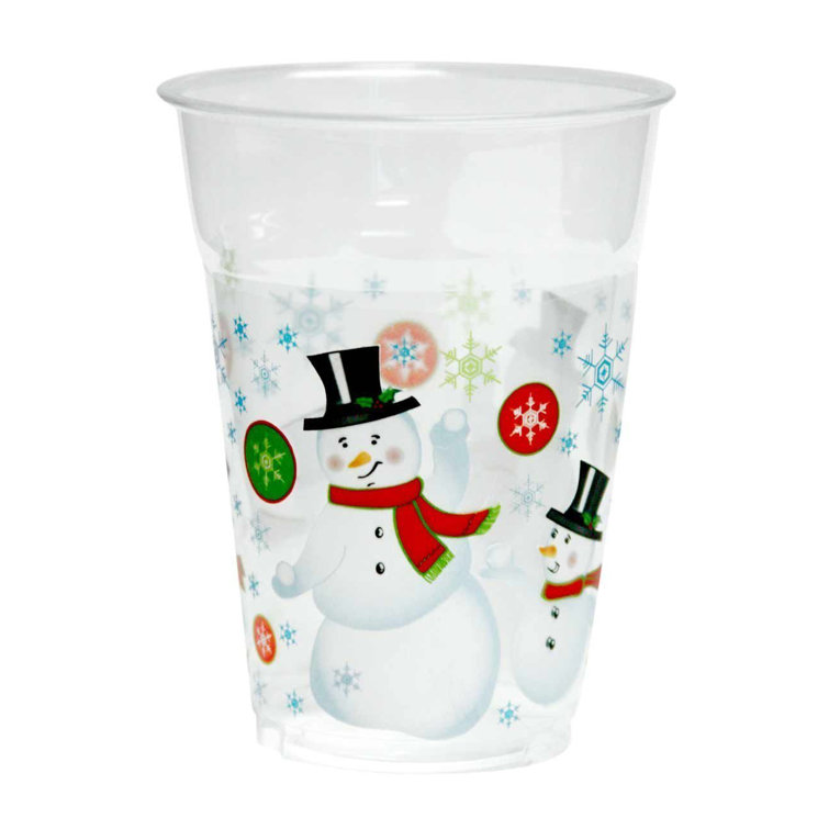 Disposable Plastic Christmas Cups for 50 Guests