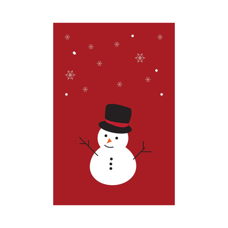 Christmas Snowman And Snowflakes by Design Harvest - Wrapped Canvas Gallery-Wrapped Canvas Giclée, 152.5 cm H x 101.5 cm W