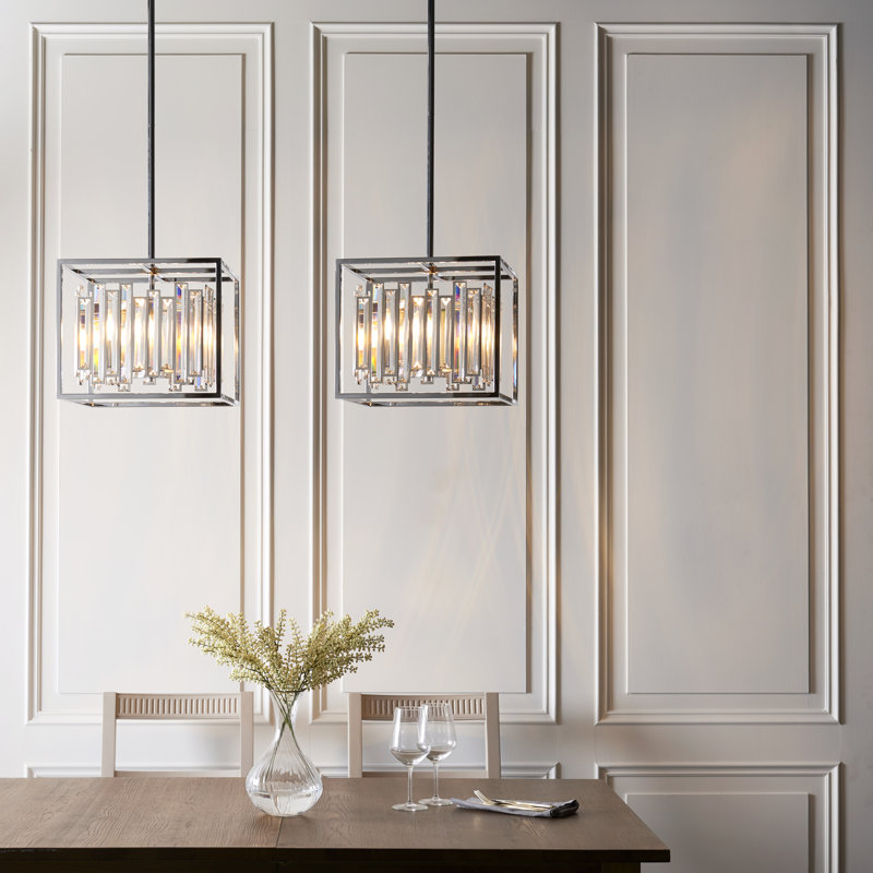 Abingdon 4 - Light Chrome Square/Rectangle Pendant