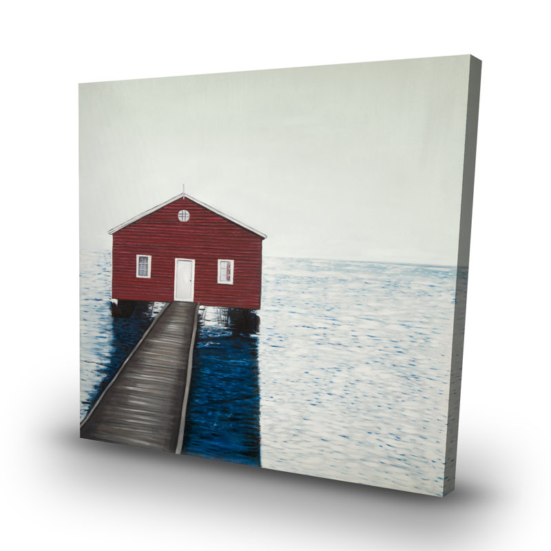 Boathouse - 32"x32" art on canvas