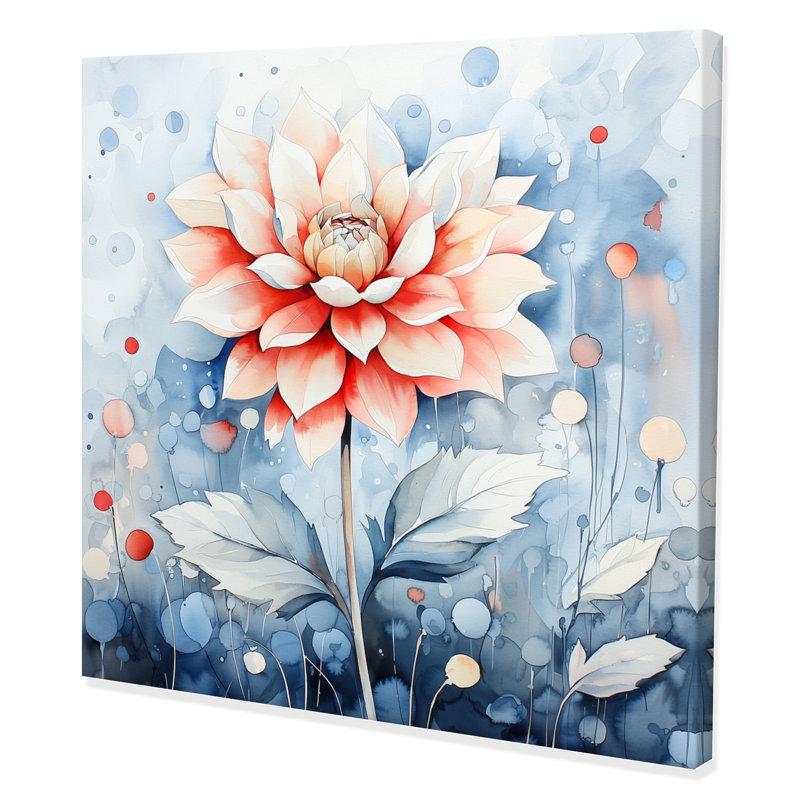 Impression sur toile Bloom of Dahlias Wisdom In Winter I - Dahlia, H 36 po x l 36 po, Toile tendue, Ne s’applique pas